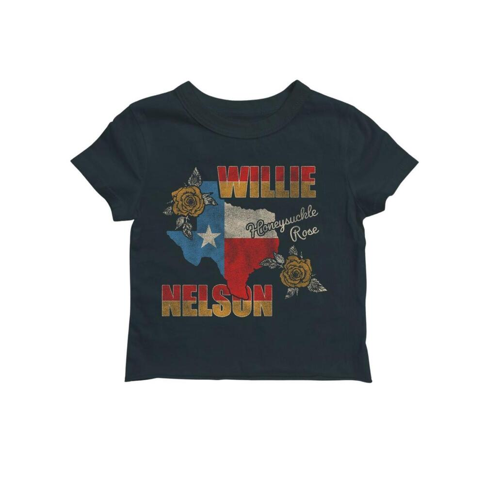 NEW ROWDY SPROUT girl's willie nelson honeysuckle fitted tee in green